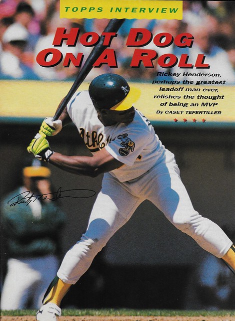 Henderson, RIckey - Topps Mag Picture (Fall 1990)