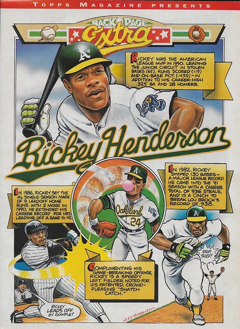 Henderson, Rickey  - Topps Mag Cartoon (Spring 1991)