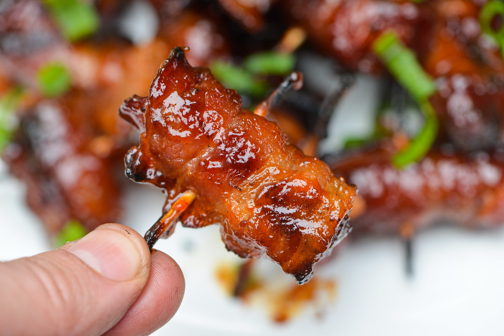 Candied Bacon-Wrapped Little Smokies