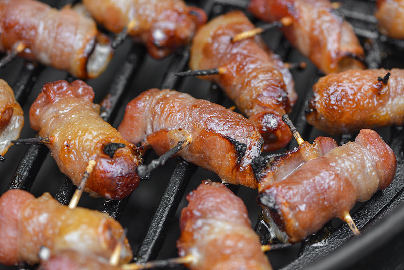 Candied Bacon-Wrapped Little Smokies