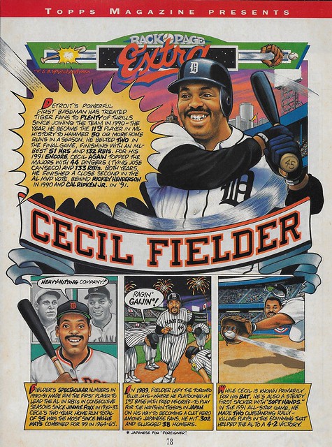 Fielder, Cecil - Topps Mag Cartoon (Summer 1992)