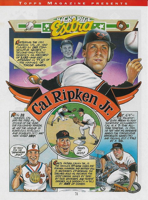 Ripken Jr, Cal  - Topps Mag Cartoon (Summer 1991)