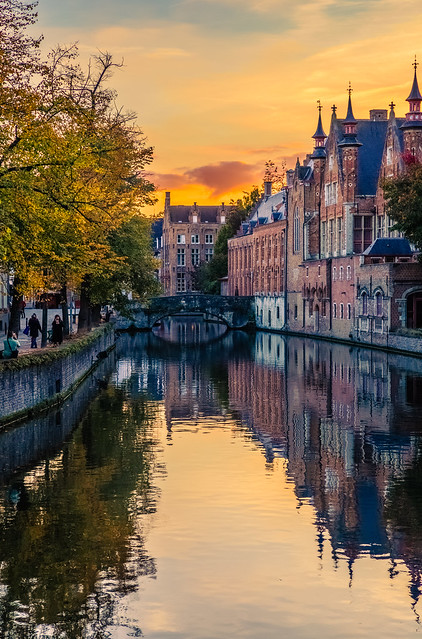 Bruges at sunset