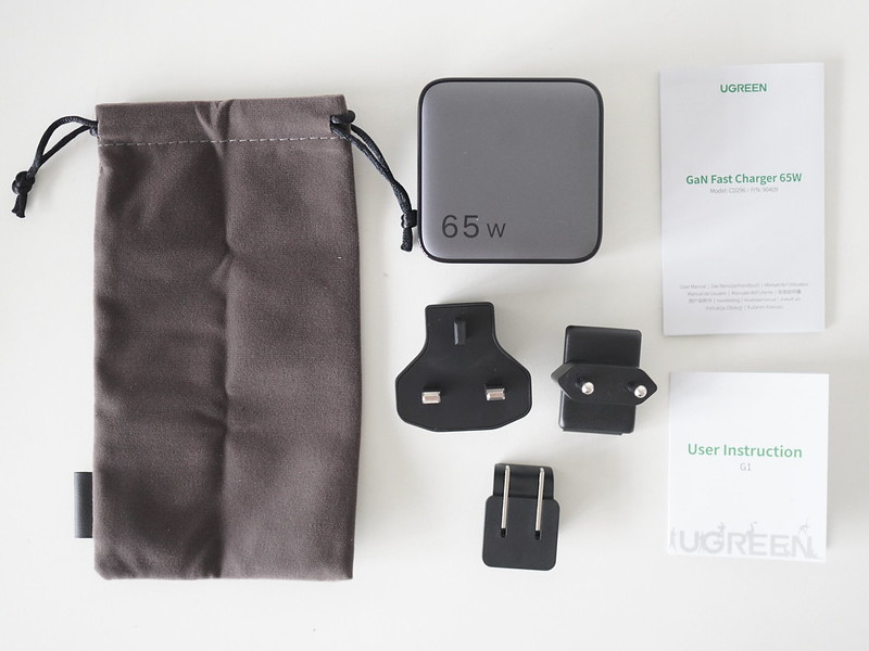 Ugreen 65W Travel Charger - Box Contents