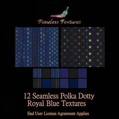 TT 12 Seamless Polka Dotty Royal Blue Timeless Textures
