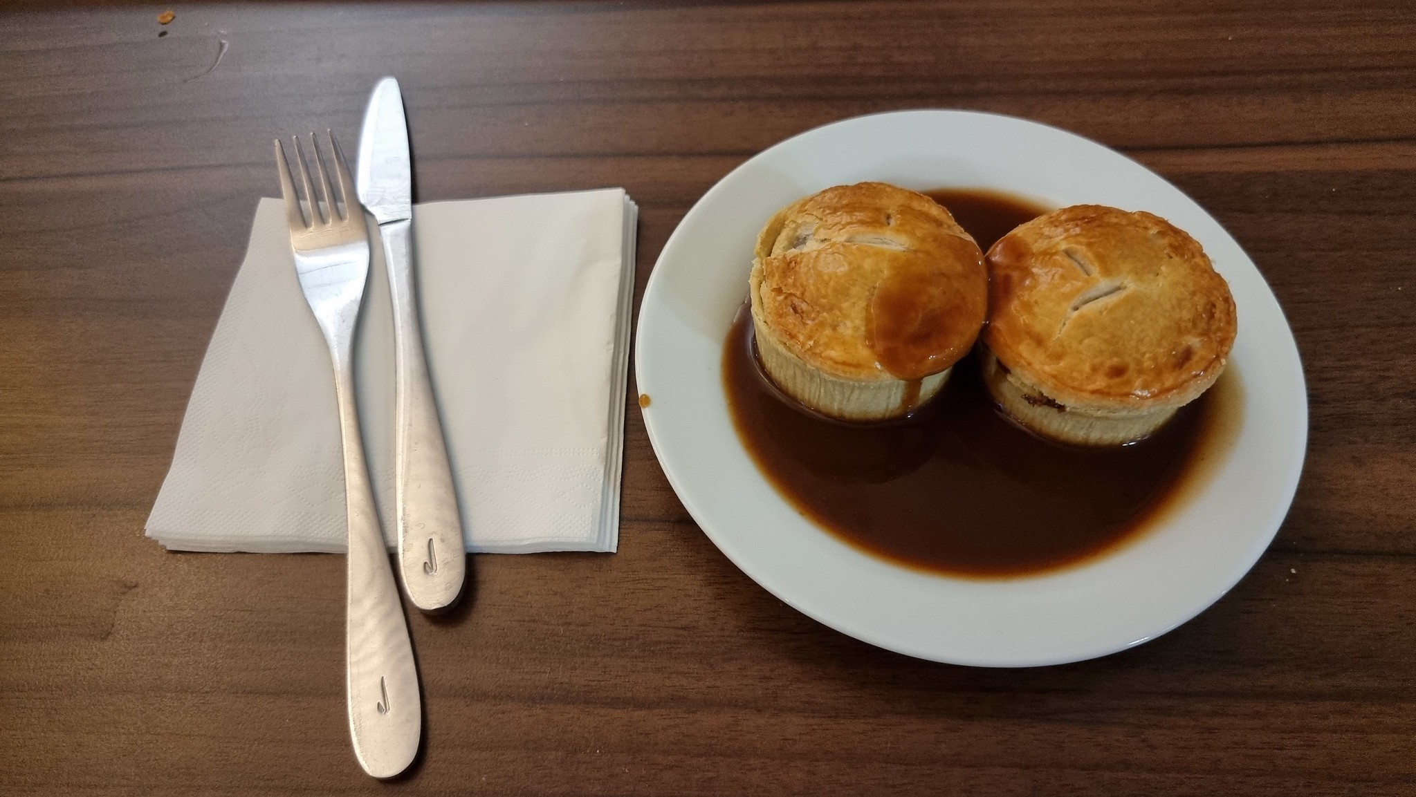 Pies, pies and more pies in the Club Lounge at the B Gates
