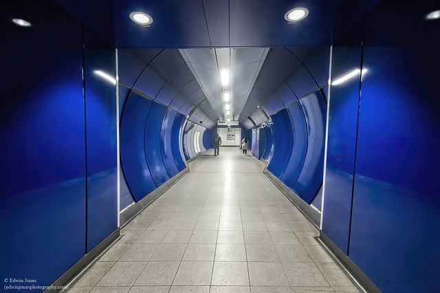 Bank Underground Tunnel in Blue