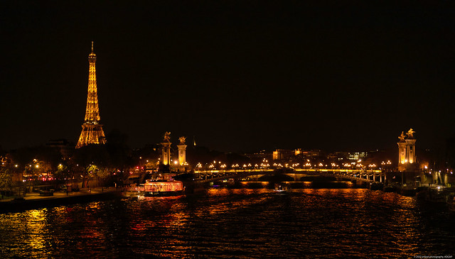 Paris, France. Le pont Alexandre III et la Tour Eiffel de nuit, -3D0A9721-Modifier