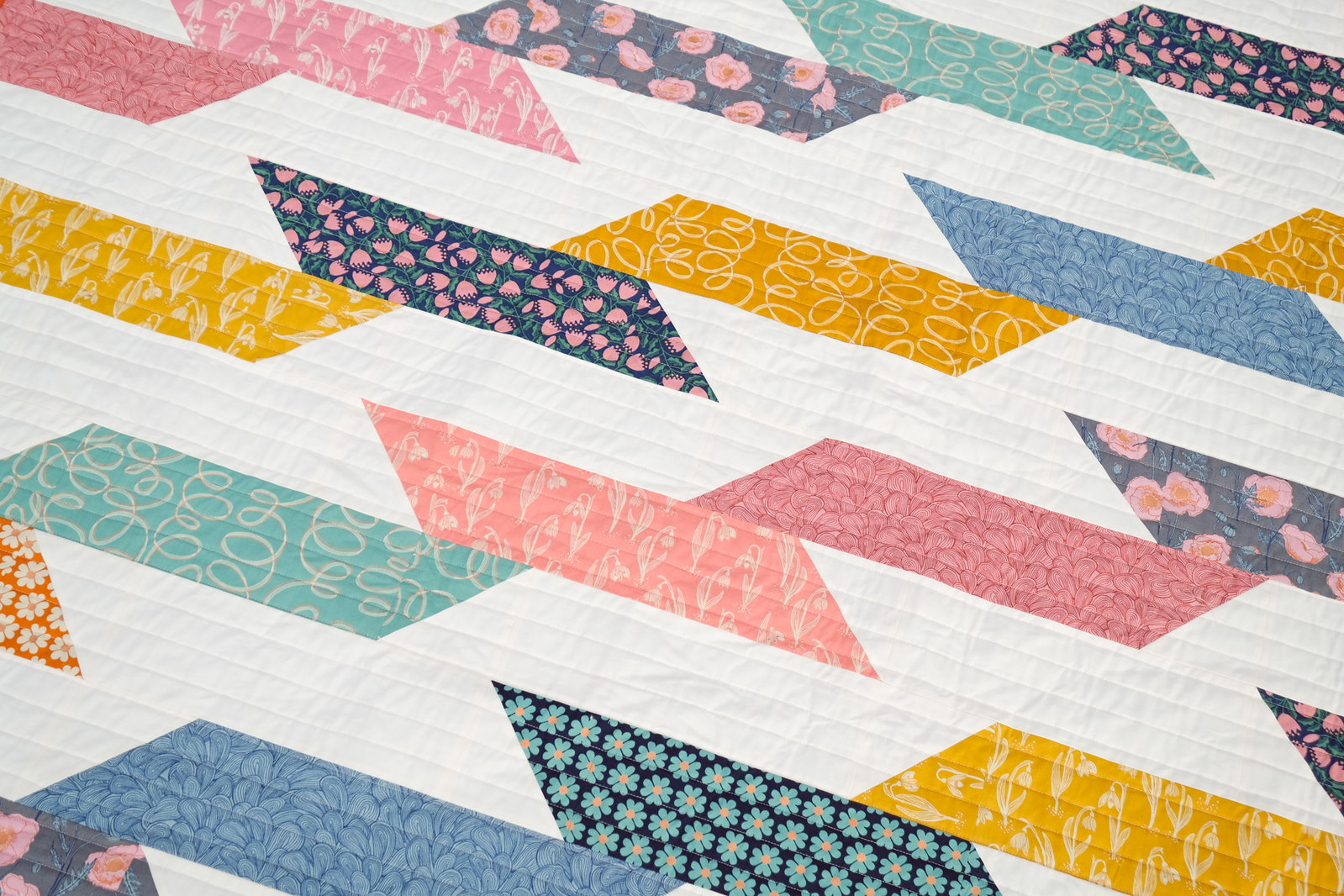 The Kara Quilt in Unruly Nature — Kitchen Table Quilting