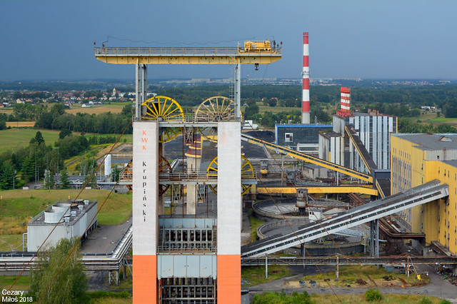 Kopalnia Węgla Kamiennego Krupiński - wieża wyciągowa Szybu I. / Coal Mine Krupiński - headframe of Shaft I.