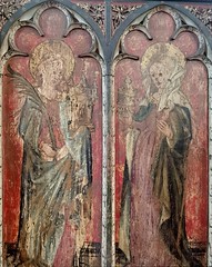screen: St Barbara and St Mary Magdalene