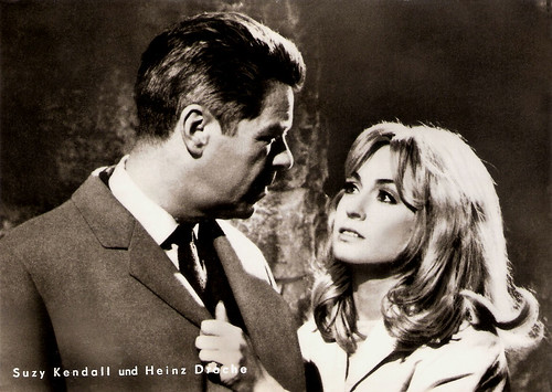Suzy Kendall and Heinz Drache in Circus of Fear (1966)