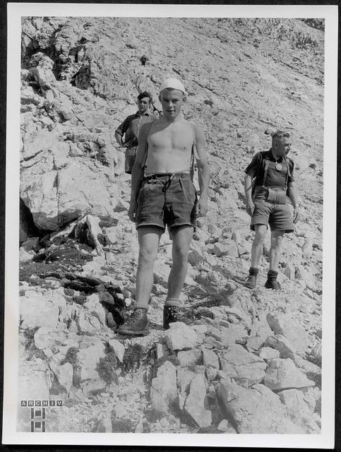 ArchivTappen30(1A)731 Bergwanderung, Alpen, Deutschland, 1950er