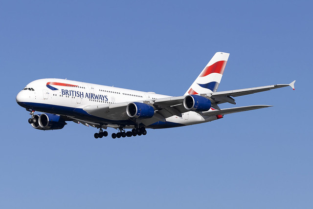 British Airways Airbus A380 G-XLEL at Heathrow Airport LHR/EGLL