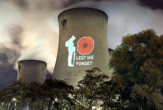 Drax Power Station Remembrance Day Poppy & Soldier 11th November 2022 (4)