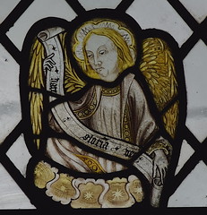 angel with a banner reading 'dare gloria dei' ('give glory to God', 15th/20th Century)