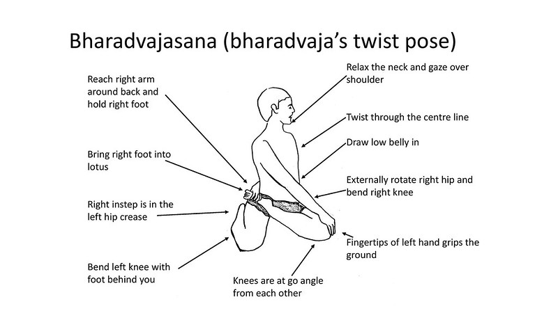 Bharadvajasana (bharadvaja’s twist pose)