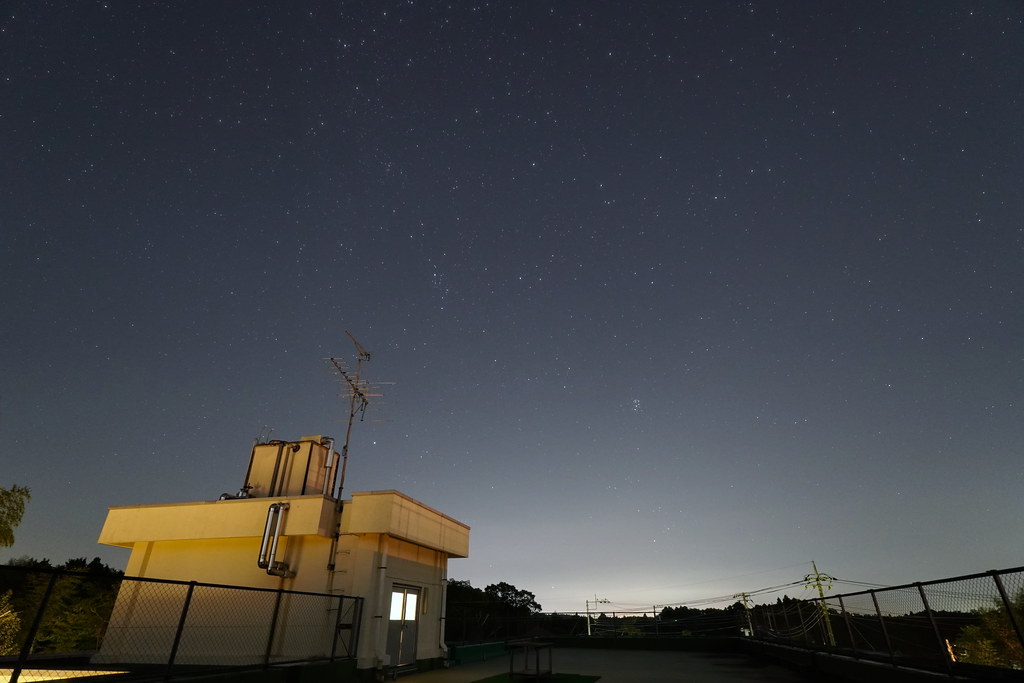 Starry sky from the roof of the building, Narita, Chiba