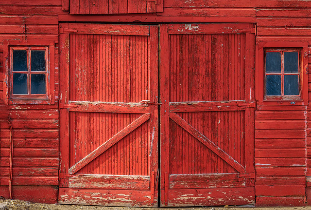 Colorado Red Barn Door