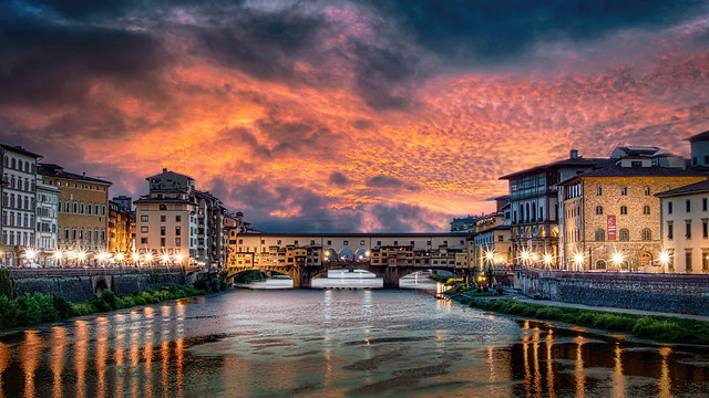 Ponte Vecchio Sunset, Florence, Italy