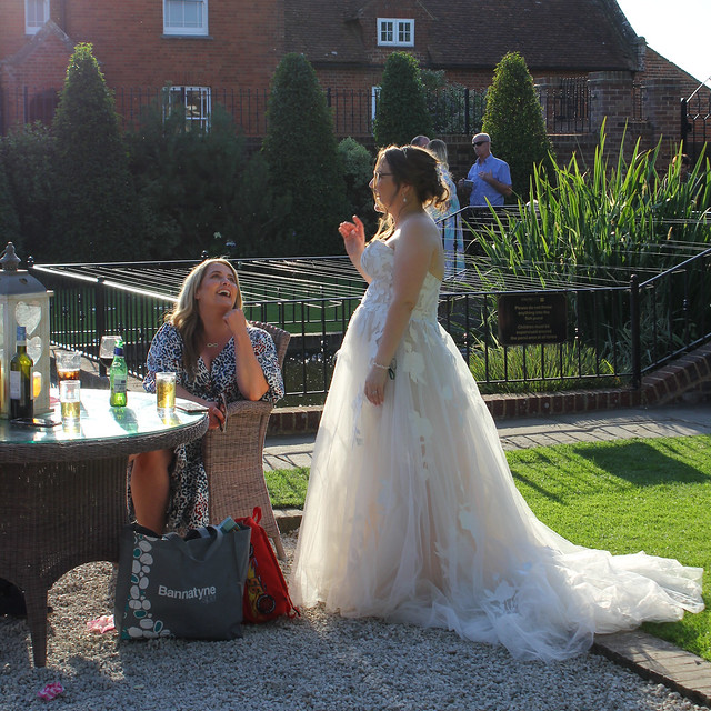 Louise & Andy's Wedding - 10 July 2022 - Louise - Sun through dress