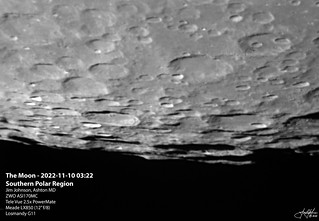 The Moon - 2022-11-10 03:22 UTC - Southern Polar Region