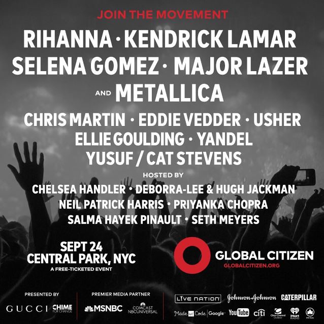 «Global Citizen» festival 2016 poster