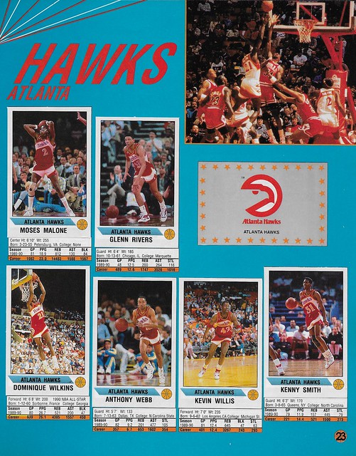 1990-91 Panini Sticker Book Team Page - Atlanta Falcons
