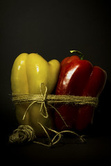Yellow and Red sweet peppers