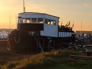 UK - Essex - Benfleet - Barge Gladys at sunset