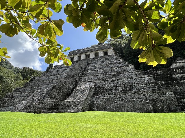 Pirámide de Pakal en Palenque, probablemente el lugar más visitado de Chiapas