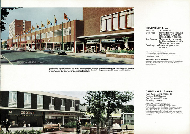 Arndale in Partnership with Local Authorities : album of Arndale redeveloment schemes c1965 : Headingley, Leeds, West Yorkshire and Drumchapel, Glasgow, Scotland