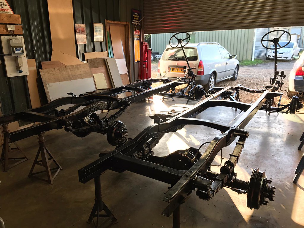 Commer bf chassis restoration | Chassis blasted and painted.… | Flickr