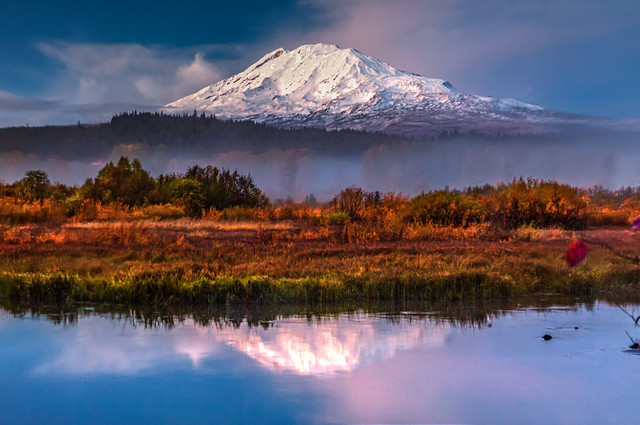 Mount Adams Autumn Reflections