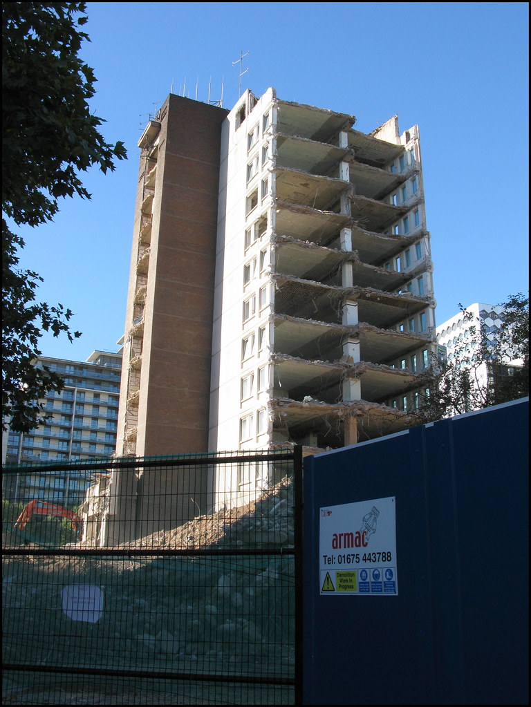 Axis building under demolition, Birmingham, October 2022