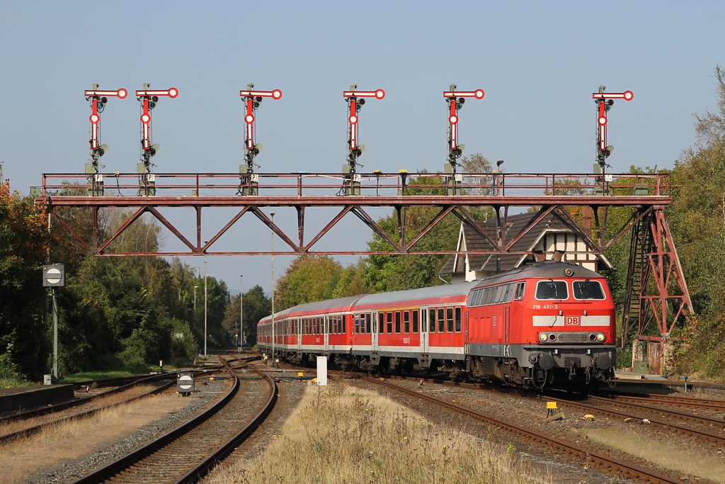 DB V160 218 451-3 te Bad Harzburg op 3-10-2014