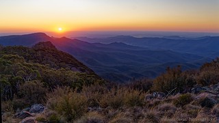 Sunset from Mount Kaputar summit