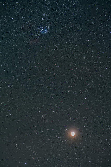 The Pleiades and the Eclipsed Moon