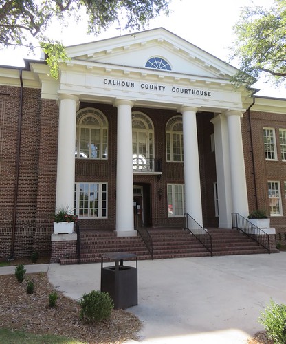 Calhoun County Courthouse Detail (Saint Matthews, South Carolina) by courthouselover, Built in 1913, this Classical Revival structure was designed by architect <a href="https://www.flick