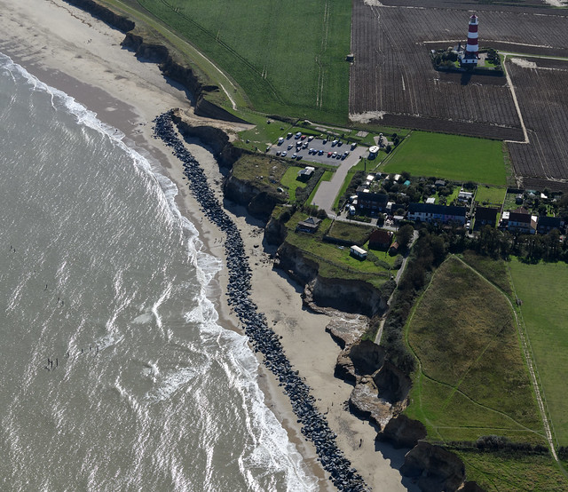 Happisburgh aerial image - coastal erosion