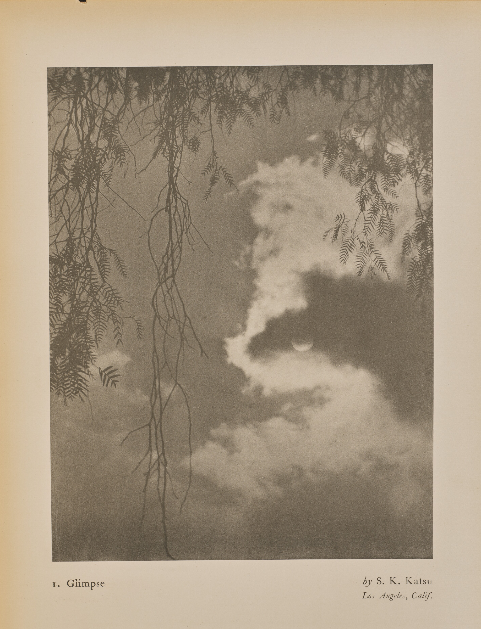 Seizo K. Katsu (active 1925-1930) :: Glimpse, negative 1925; print 1926. Collotype. Pictorial Photography in America vol. 4