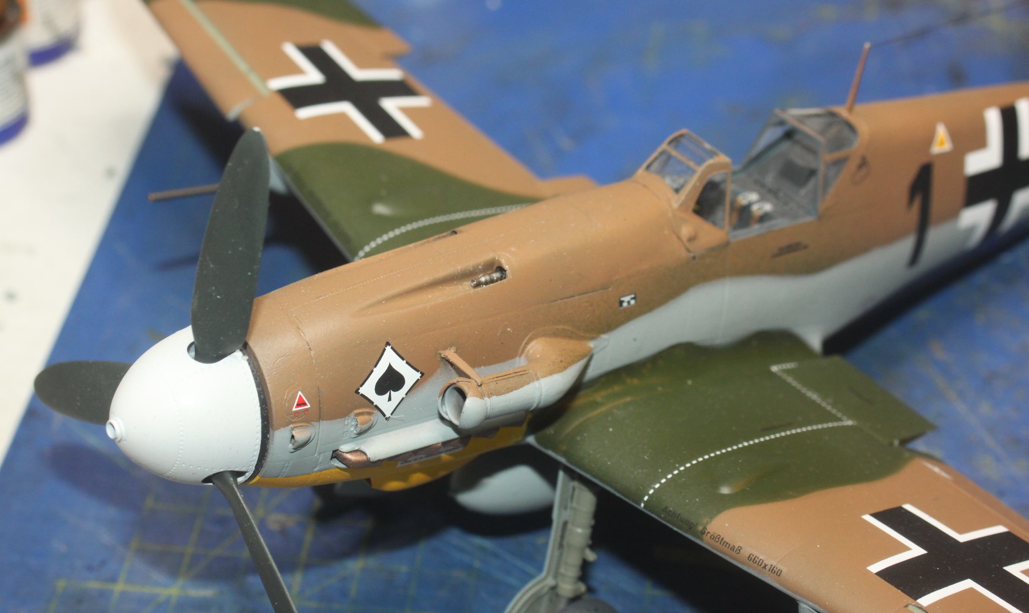 Messerschmitt Bf109G-2, Messerschmitt Bf109G-2, Oblt. Franz Scheiss, 8. JG53 "Pik Ass", Revell 1/32 52508090313_e873e05266_k