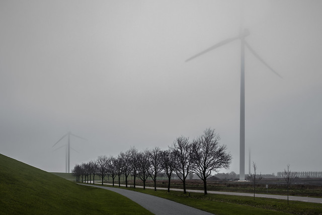 Wind Turbines in Low Cloud