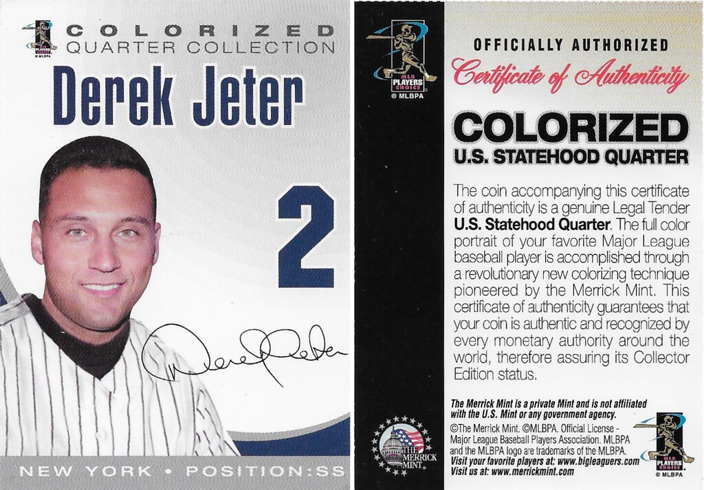 2005-07 Merrick Mint Card (white background) - Jeter, Derek