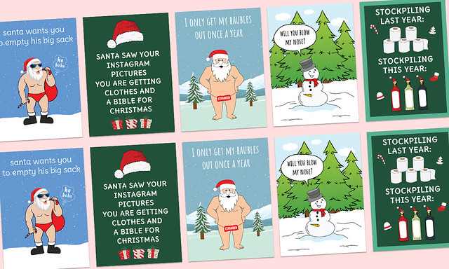 Christmas card, greeting card design