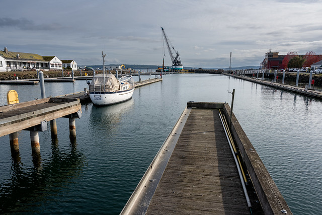 An empty marina at Port Townsend WA