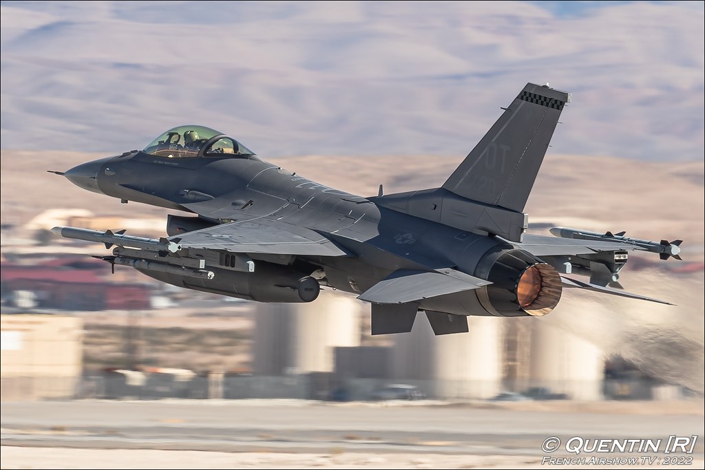 F-16 Combined Arms Demo Aviation Nation 2022 75th Anniversary Nellis AFB Airshow Las Vegas Meeting Aerien 2022