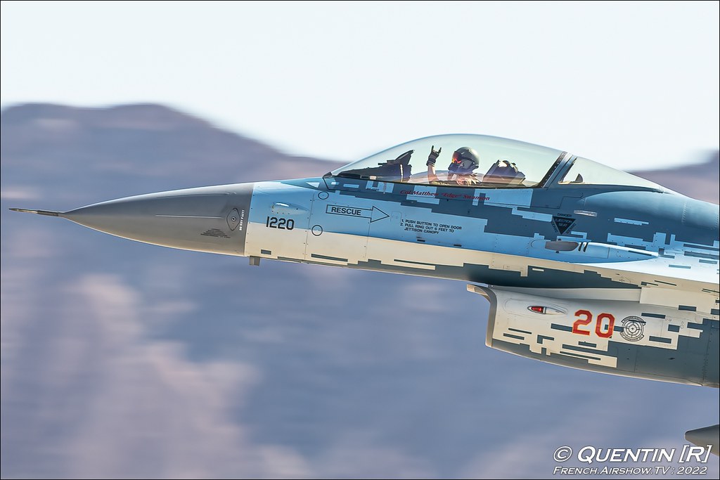 F-16 Combined Arms Demo Aviation Nation 2022 75th Anniversary Nellis AFB Airshow Las Vegas Meeting Aerien 2022