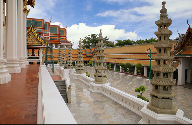 Twenty-eight Chinese pagodas around Wat Suthat Thepwararam