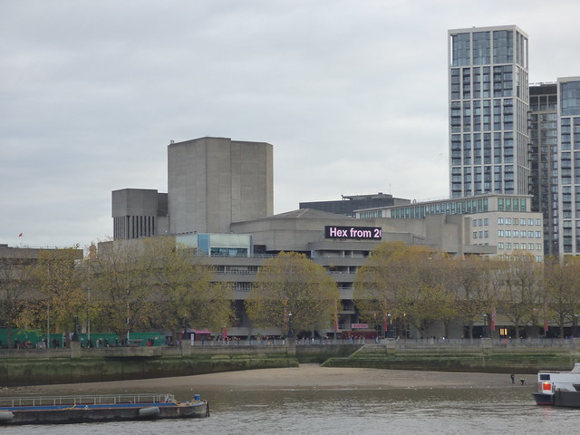 River Thames from the Victoria Embankment, London - Southbank Centre - National Theatre